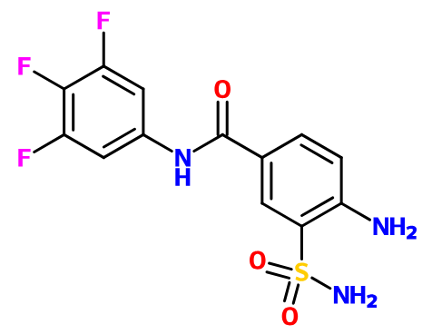 MC025106 4-Amino-3-sulfamoyl-N-(3,4,5-trifluoro-phenyl)-benzamide (image for) MC025106 4-Amino-3-sulfamoyl-N-(3,4,5-trifluoro-phenyl)-benzamide